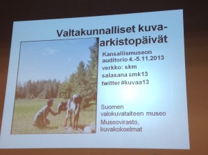 Conference at Finnish National Photo museum